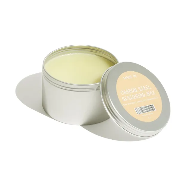 made-in-carbon-steel-seasoning-wax-6-oz-rice-bran-wax-canola-grapeseed-oil-craft image 1
