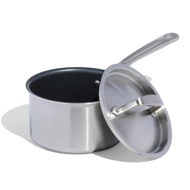 made-in-procoat-2-quart-non-stick-sauce-pan-with-lid-graphite-5-ply-stainless-cl image 1