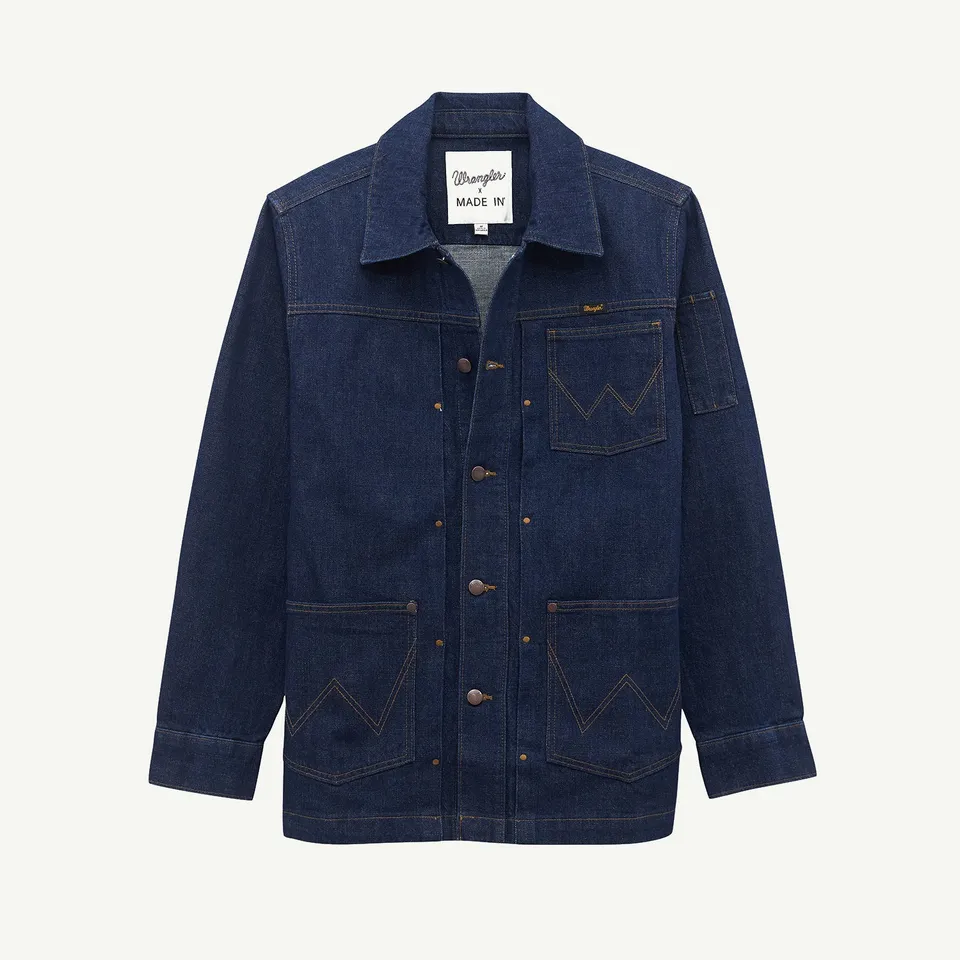 wrangler-x-made-in-chef-chore-coat-durable-denim-kitchen-work-jacket-for-chefs-a image 1
