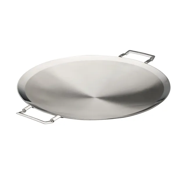 tramontina-churrasco-bbq-17-25-inch-tri-ply-clad-stainless-steel-round-grill-pan image 1