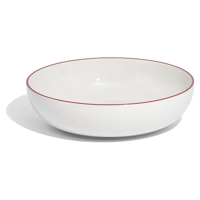 made-in-serving-bowl-white-with-red-rim-12-porcelain-fully-alumina-vitrified-chi image 1