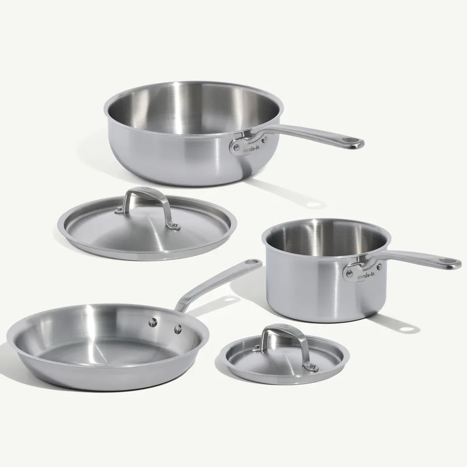 made-in-small-spaces-set-chef-curated-stainless-clad-cookware-set-for-small-kitc image 1