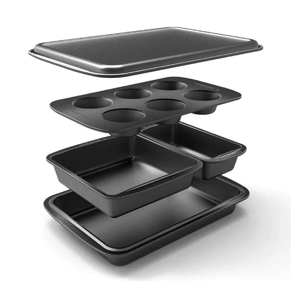 baker-s-secret-essentials-stackable-easy-store-5-piece-non-stick-bakeware-set image 1