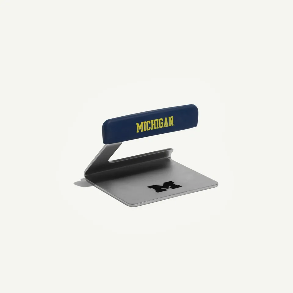 made-in-university-of-michigan-grill-press-officially-licensed-cast-grilling-pre image 1