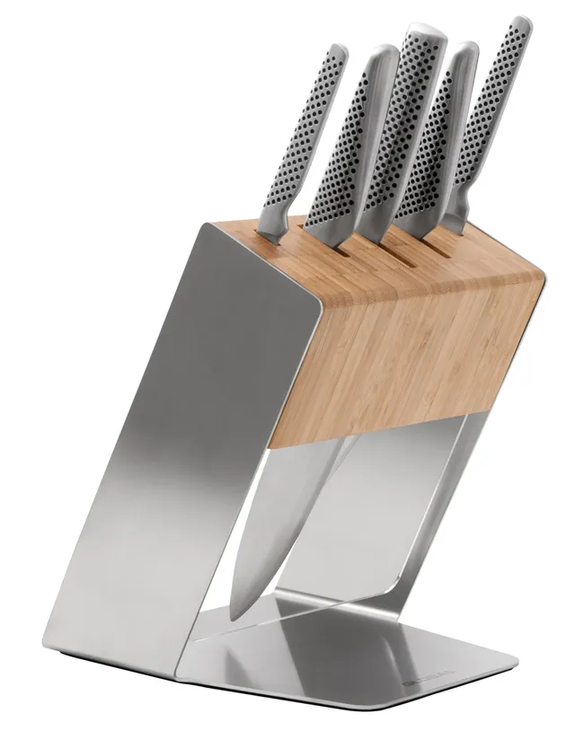 global-6-piece-knife-set-with-bamboo-and-stainless-steel-block-8-chef-s-5-5-naki image 1