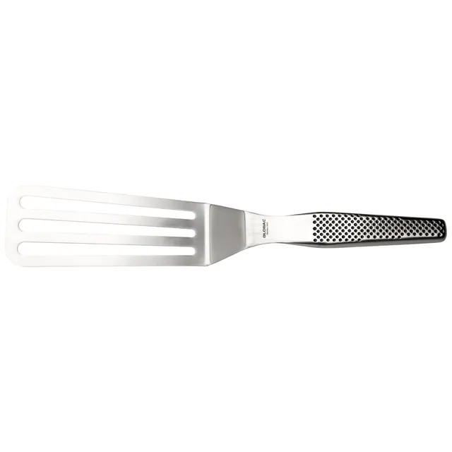 global-small-round-tip-slotted-turner-stainless-steel-kitchen-spatula image 1