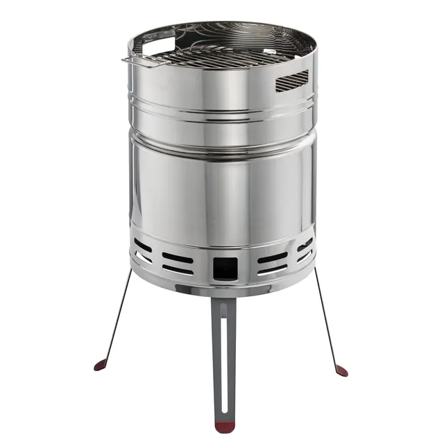 tramontina-15-5-in-stainless-steel-round-bbq-charcoal-grill-with-stand image 1