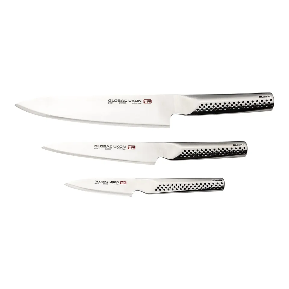 global-gu-3002-ukon-3-piece-kitchen-knife-set-cromova-18-stainless-steel image 1