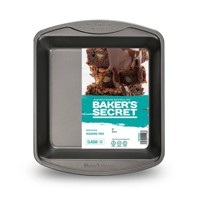 baker-s-secret-non-stick-square-brownie-pan-8-0-5mm-carbon-steel-oven-safe-to-45 image 1