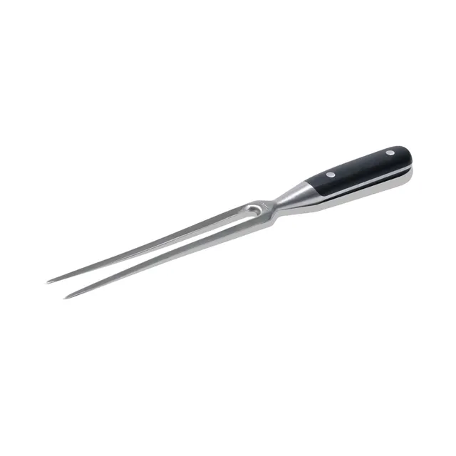 made-in-carving-fork-13-38-two-pronged-fork-brushed-430-stainless-steel-black-po image 1