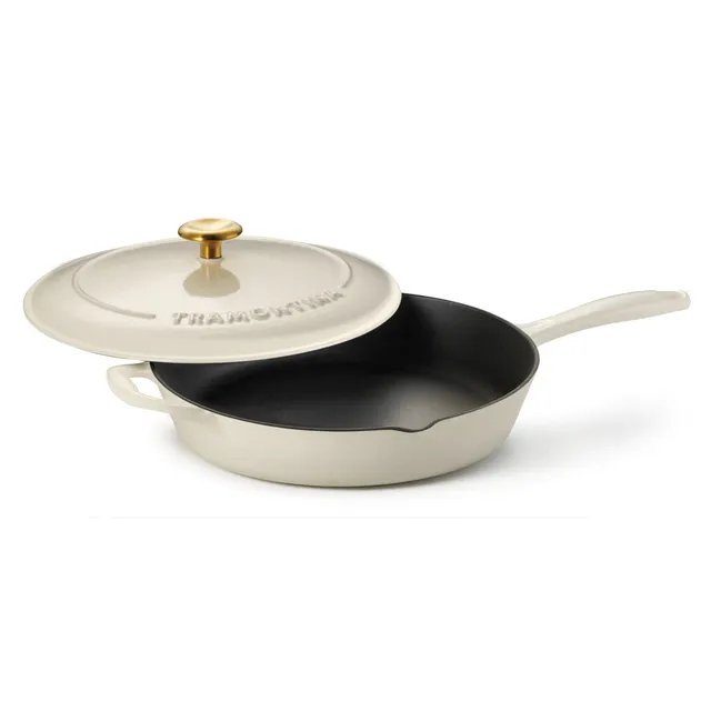 tramontina-bestow-12-inch-enameled-cast-iron-skillet-with-lid image 1
