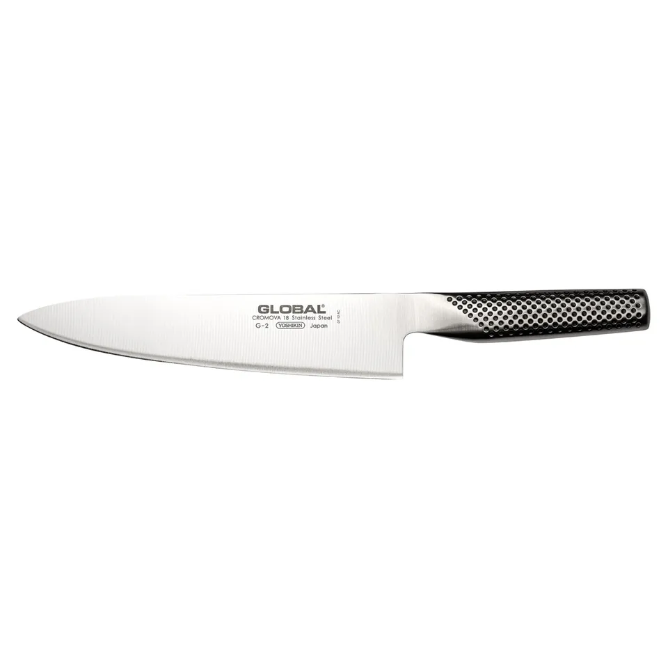 global-g-2-8-inch-20cm-chef-s-knife-molybdenum-vanadium-stainless-steel-silver image 1