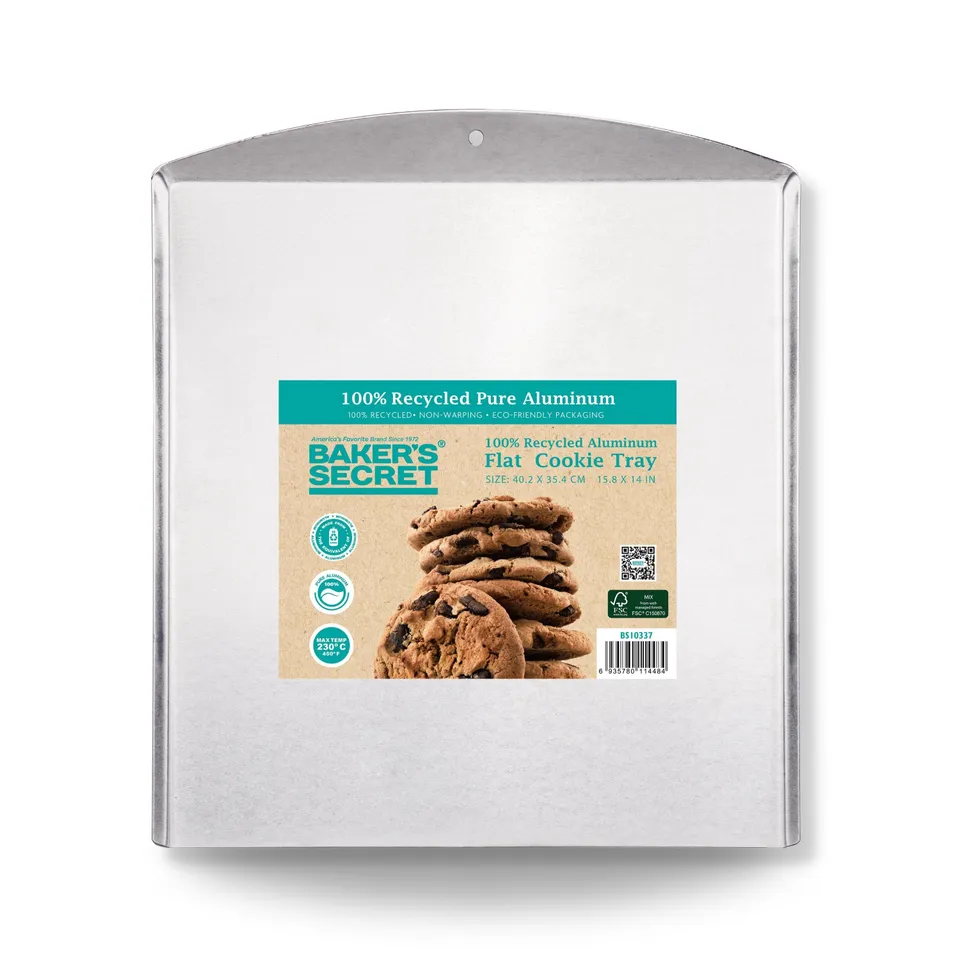 baker-s-secret-commercial-grade-natural-pure-aluminum-cookie-sheet-with-raised-e image 1