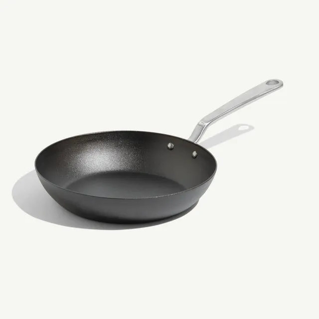 made-in-seasoned-carbon-steel-frying-pan-pre-seasoned-naturally-non-stick-skille image 1