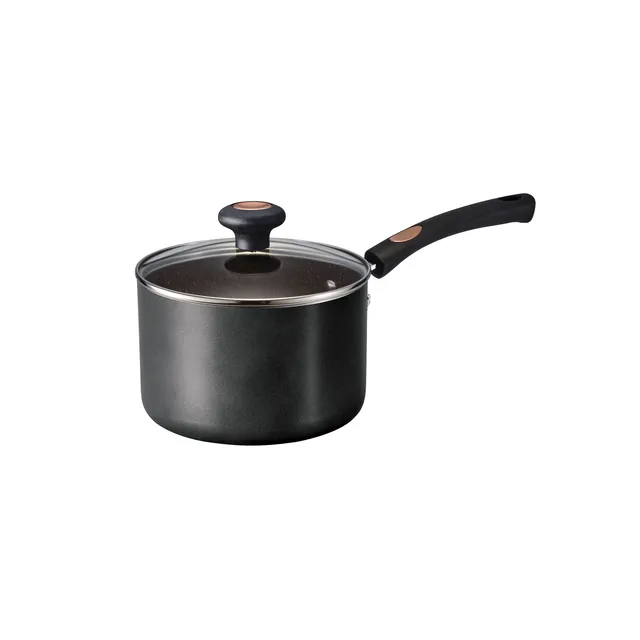 tramontina-pots-pans-aluminum-nonstick-covered-sauce-pan-with-tempered-glass-lid image 1