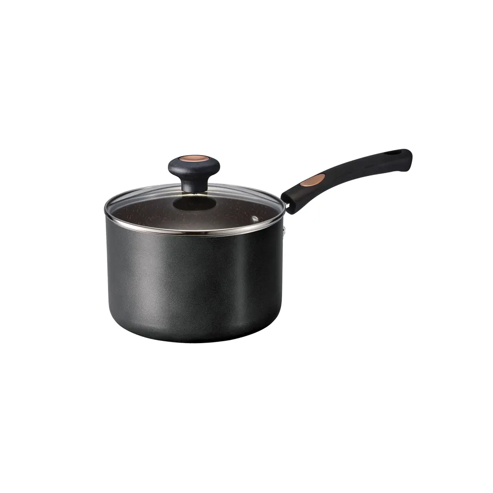 tramontina-pots-pans-aluminum-nonstick-covered-sauce-pan-with-tempered-glass-lid image 1