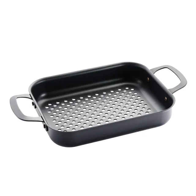 tramontina-churrasco-bbq-11-inch-rectangle-carbon-steel-roaster-grill-pan-heavy- image 1