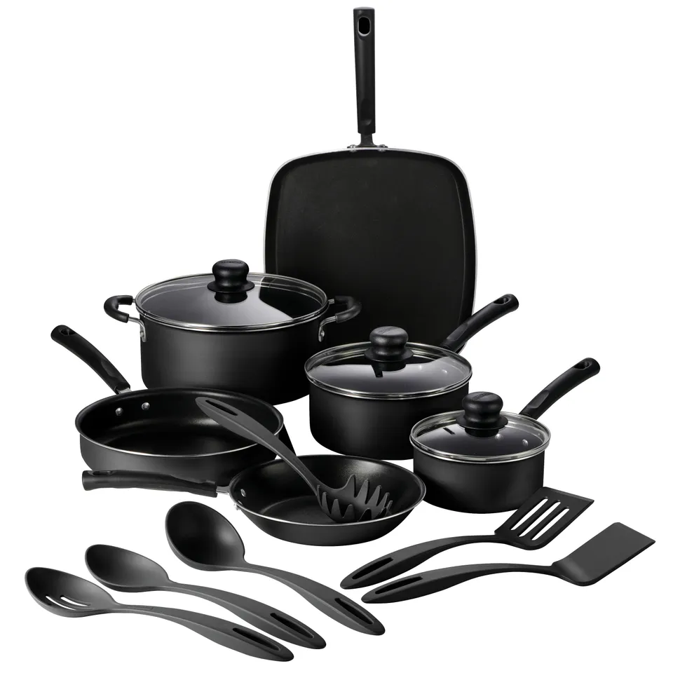 tramontina-prima-ware-15-piece-nonstick-cookware-set-with-starflon-max-glass-lid image 1