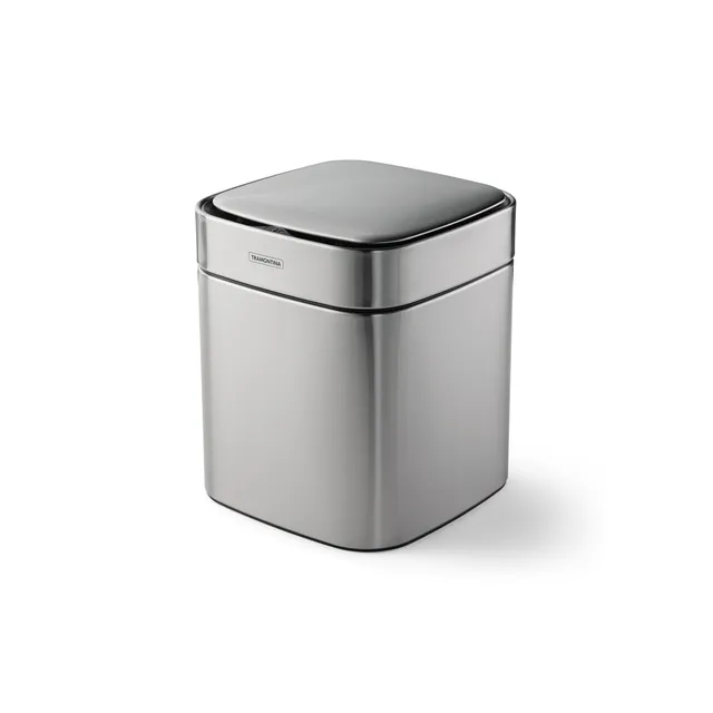 tramontina-2-11-gallon-stainless-steel-square-sensor-bin-with-abs-lid-touchless- image 1