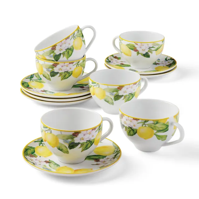 tramontina-carmen-8-5-oz-tea-cup-and-saucer-6-piece-porcelain-set image 1