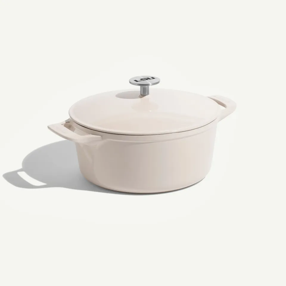 made-in-louisiana-state-university-lsu-5-5qt-hand-enameled-cast-iron-dutch-oven- image 1