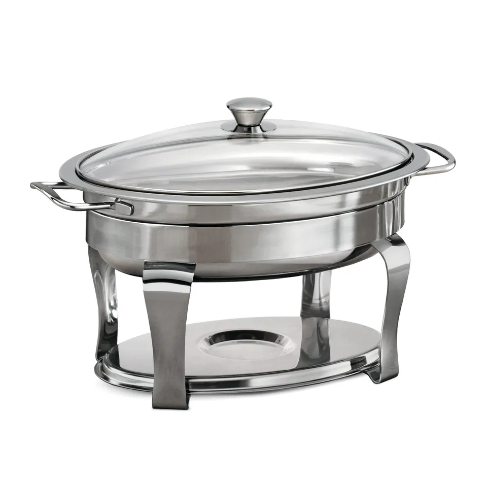 tramontina-proline-4-2-quart-stainless-steel-oval-chafing-dish image 1