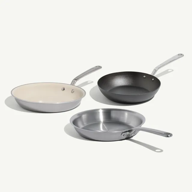 made-in-multi-material-frying-pan-set-stainless-clad-non-stick-carbon-steel-fryi image 1