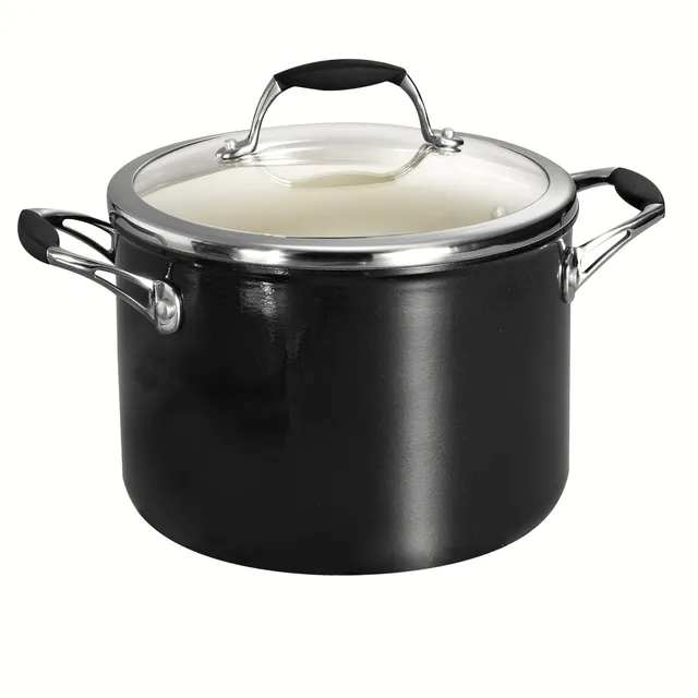 tramontina-ceramica-deluxe-6-qt-ceramic-covered-stock-pot-black image 1