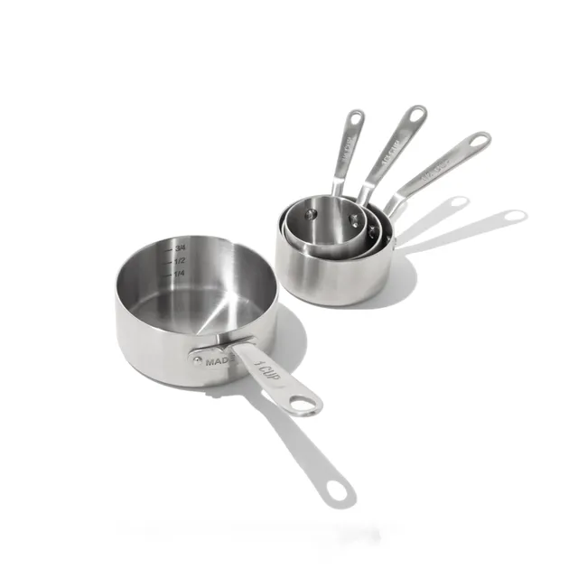 made-in-cookware-stainless-steel-measuring-cup-set-4-piece-stackable-304-stainle image 1