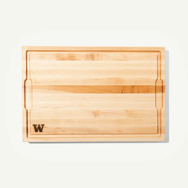 made-in-university-of-washington-maple-wood-butcher-block-laser-engraved-huskies image 1