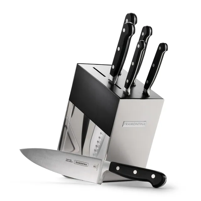tramontina-professional-series-7-piece-forged-knife-block-set-with-ergonomic-han image 1