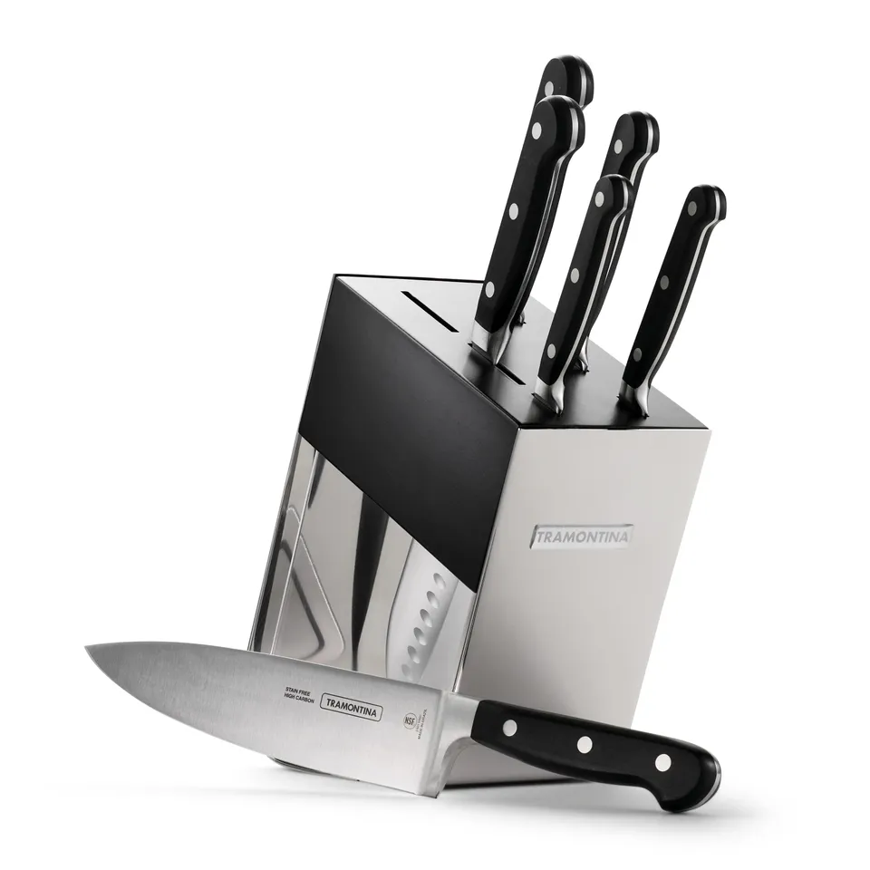 tramontina-professional-series-7-piece-forged-knife-block-set-with-ergonomic-han image 1