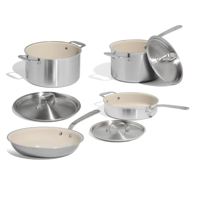 made-in-7-piece-ceramiclad-non-stick-pot-and-pan-set-5-ply-stainless-clad-stainl image 1