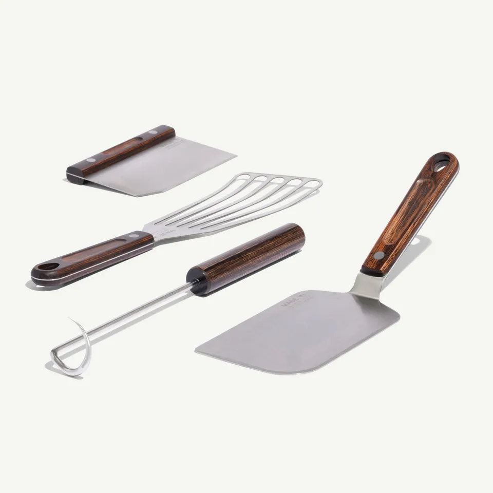 made-in-grill-tools-set-carbon-steel-griddle-accessory-kit-pro-grilling-utensils image 1