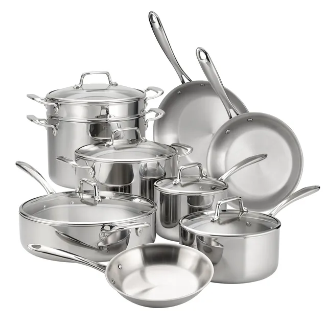 tramontina-tri-ply-clad-stainless-steel-cookware-set-with-glass-lids-18-10-stain image 1