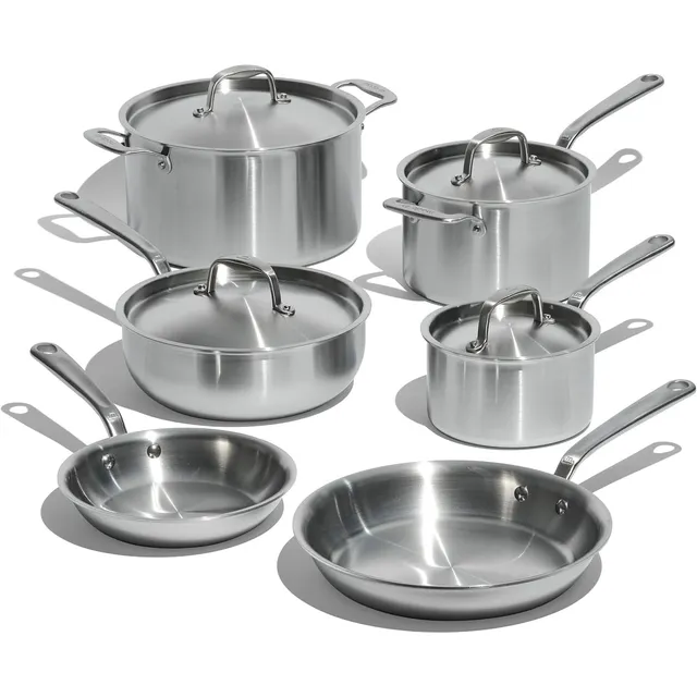 made-in-10-piece-stainless-clad-cookware-set-5-ply-pots-and-pans-with-lids-made- image 1