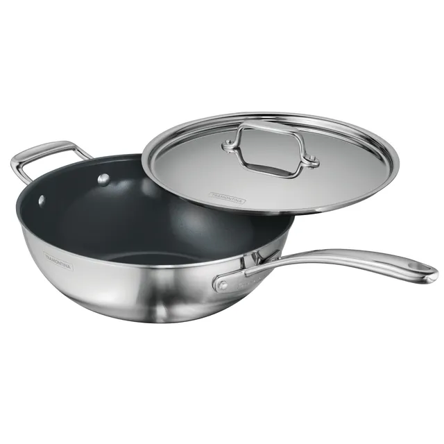 tramontina-utsava-tri-ply-clad-3-75-qt-covered-wok-with-ceramic-interior image 1
