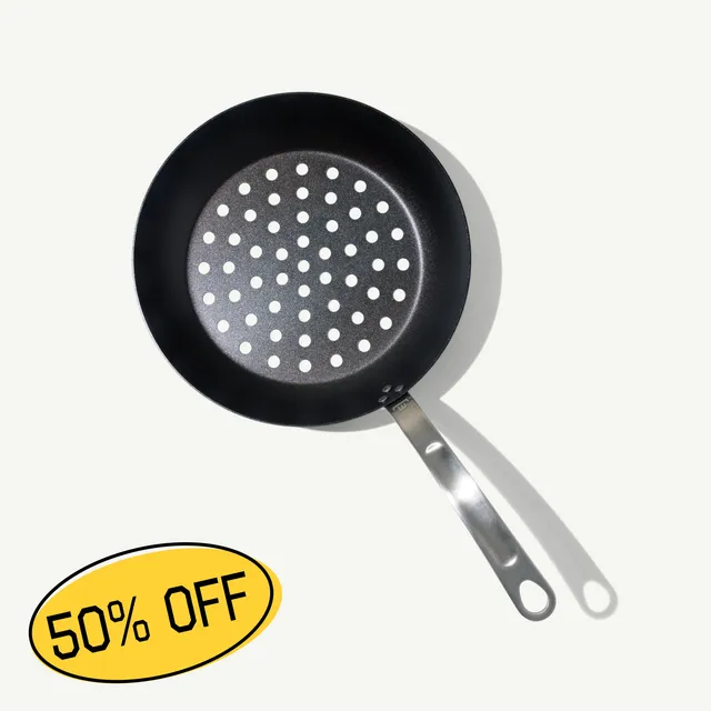 made-in-carbon-steel-grill-frying-pan-cart-exclusive-53-perforation-high-heat-gr image 1