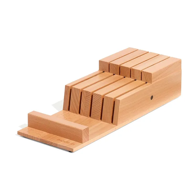 made-in-9-piece-in-drawer-knife-organizer-italian-beechwood-crafted-in-italy image 1