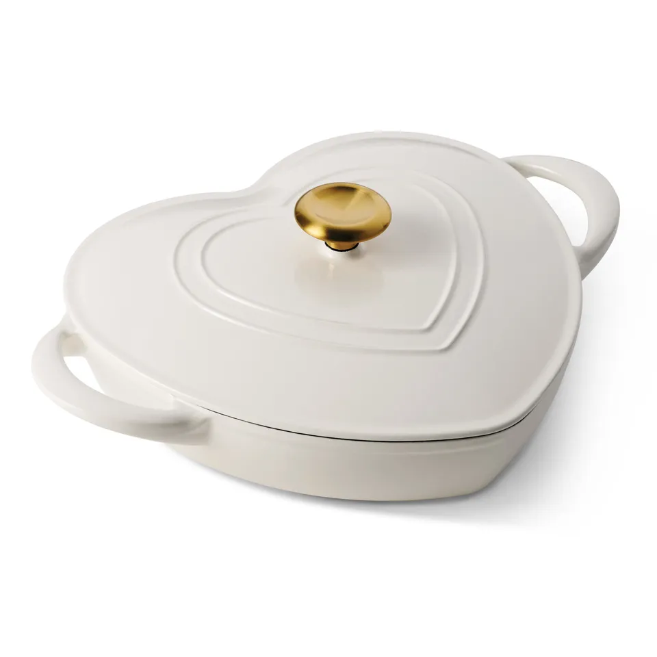 tramontina-3-quart-heart-shape-enameled-cast-iron-dutch-oven-heavy-gauge-shallow image 1