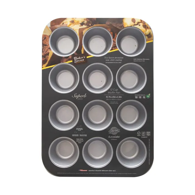 baker-s-secret-superb-non-stick-aluminized-steel-12-cup-muffin-pan image 1