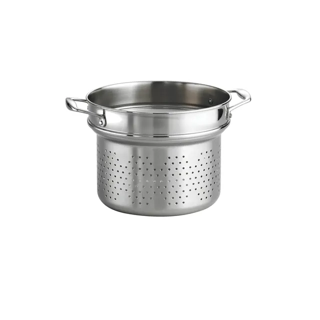 tramontina-signature-8-quart-stainless-steel-pasta-insert-18-10-perforated-strai image 1