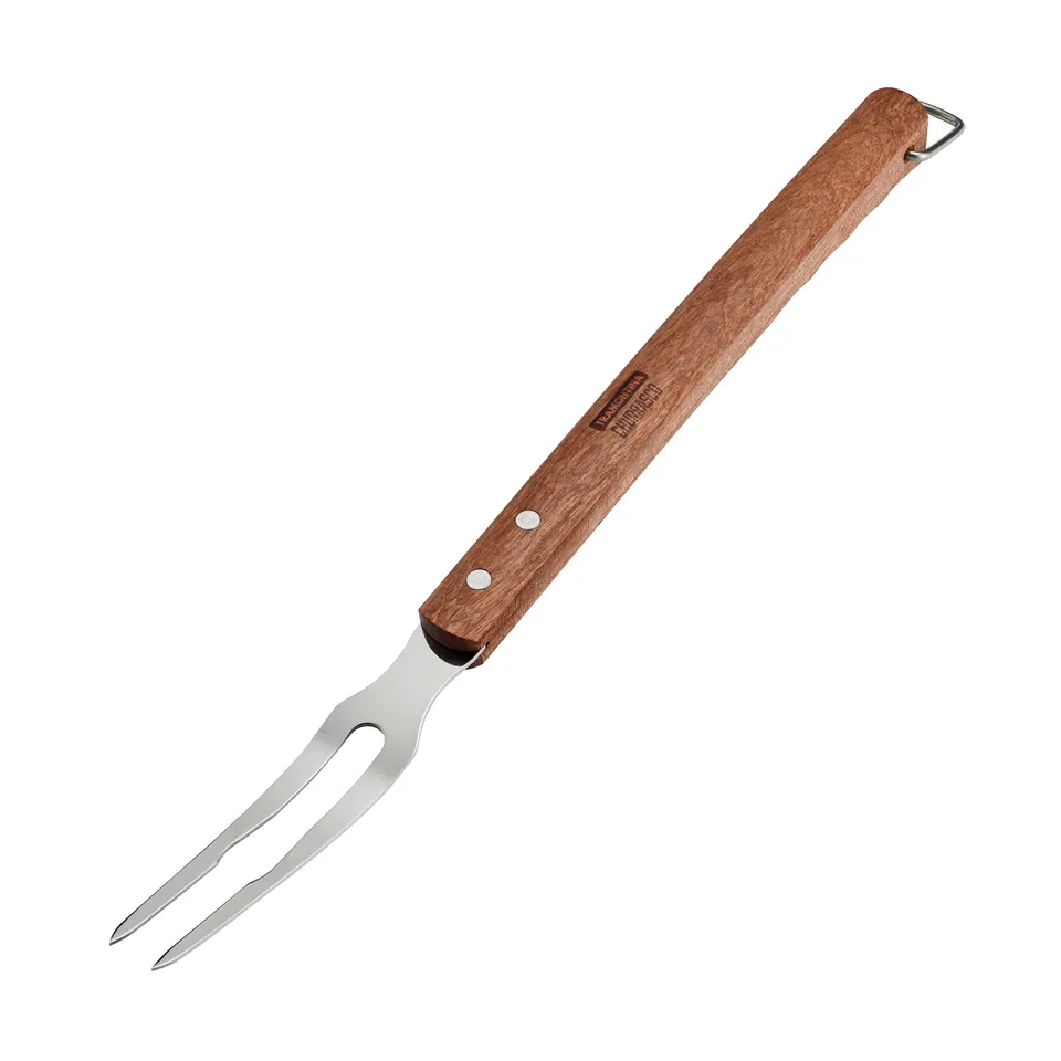 tramontina-churrasco-bbq-carving-fork-with-18-in-wood-handle-stainless-steel-gri image 1