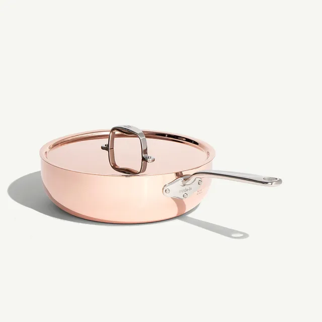 made-in-copper-saucier-edgeless-bottom-copper-sauce-pan-with-curved-walls image 1
