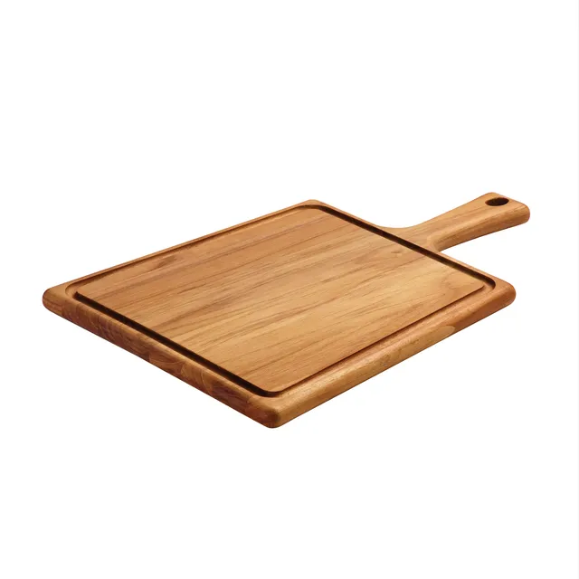 tramontina-15-75-in-x-10-5-in-teak-wood-rectangle-cutting-board-with-handle-juic image 1