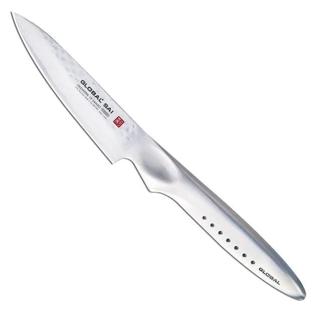 global-sai-sai-s02-4-inch-paring-knife-hammered-cromova-18-stainless-steel-ergon image 1