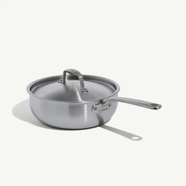 made-in-stainless-clad-saucier-5-ply-french-style-rounded-saucepan image 1