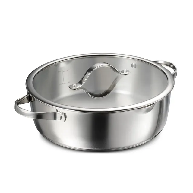 tramontina-tempo-6-quart-tri-ply-base-stainless-steel-covered-braiser image 1