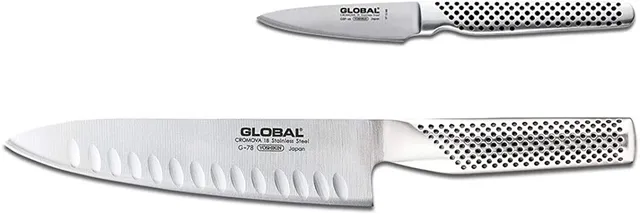 global-2-piece-cook-s-set-g-78-gsf-46-hollow-edge-chef-s-knife-and-paring-knife- image 1