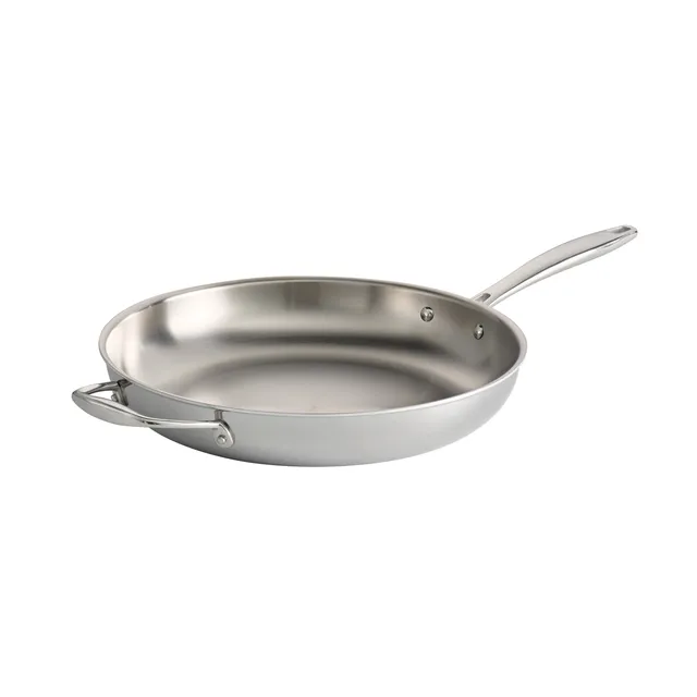 tramontina-signature-12-inch-tri-ply-clad-stainless-steel-fry-pan-with-helper-ha image 1